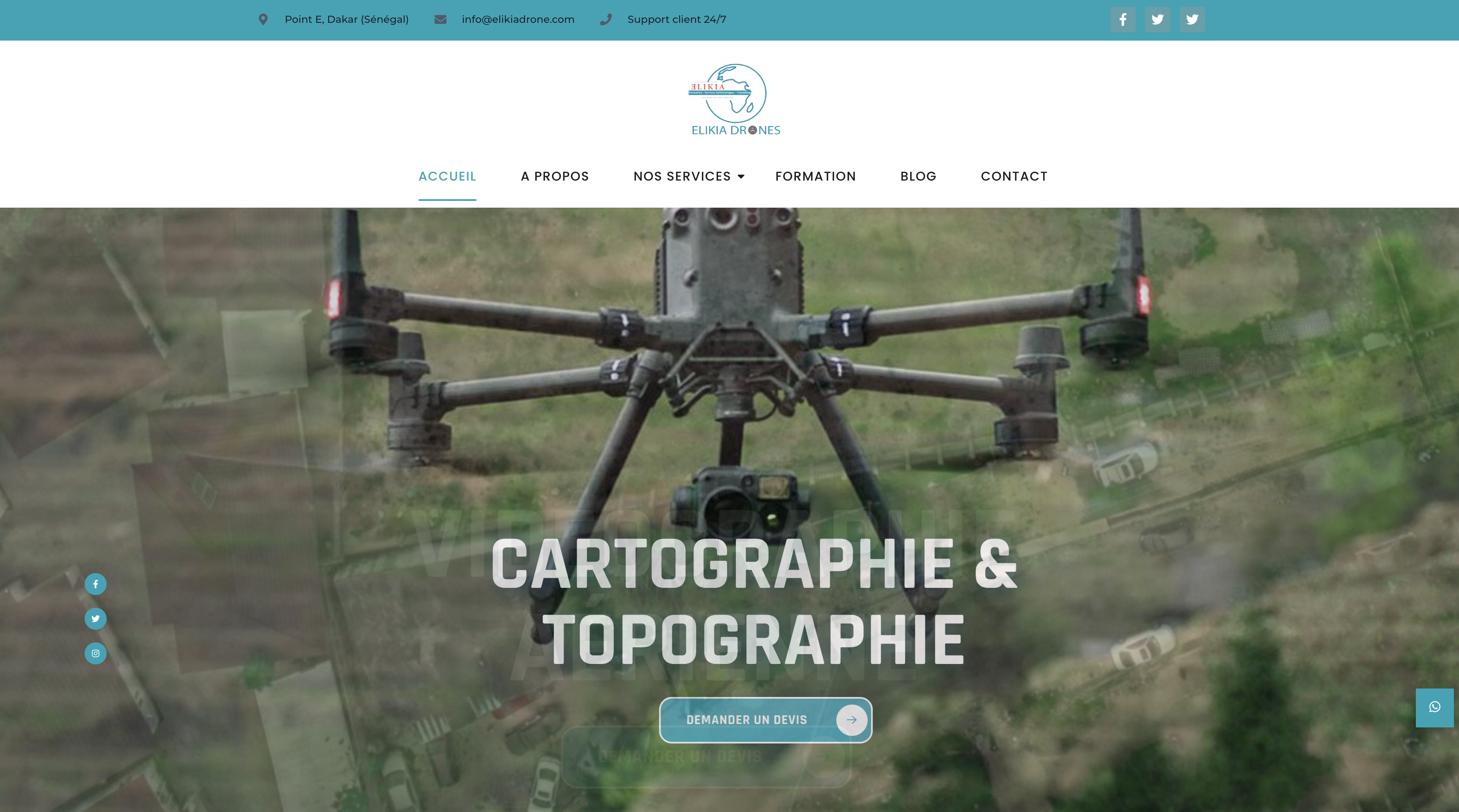 Capture du projet ELIKIA DRONES