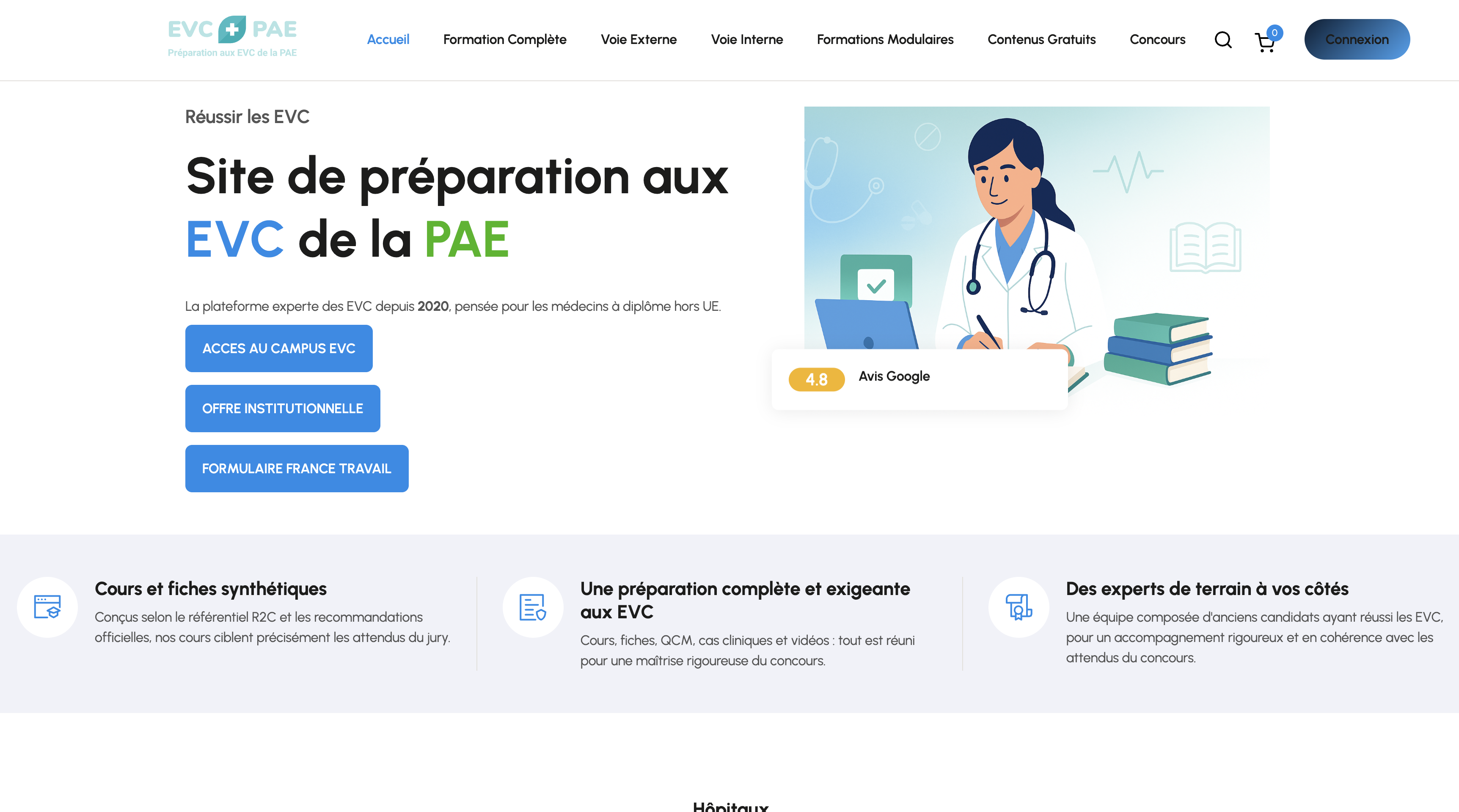 Capture du site EVC de la PAE